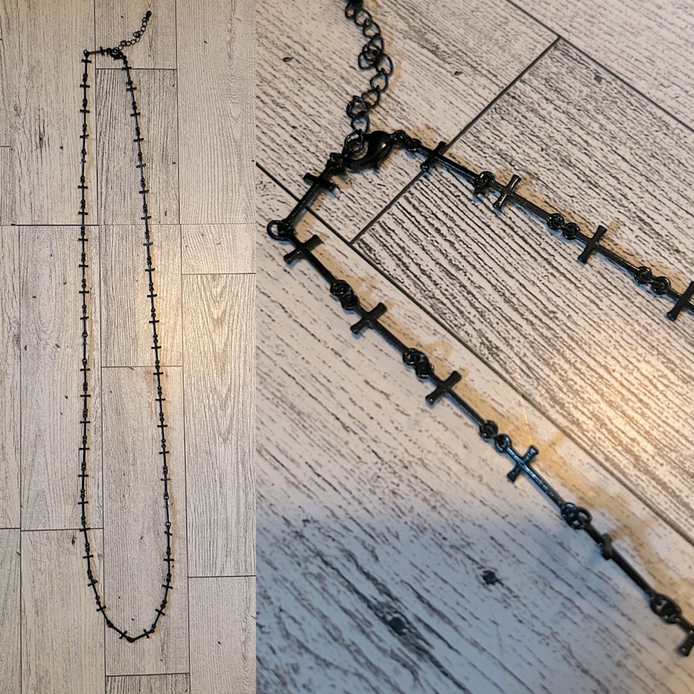 Black Cross Necklace